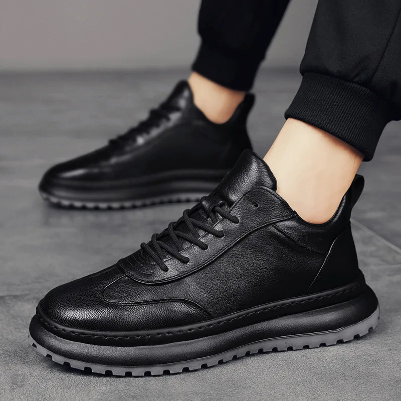 Baskets Urbain Cuir Noir – Promo Limitée